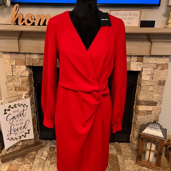 Women’s DKNY Faux Wrap Dress - Picture 2 of 9